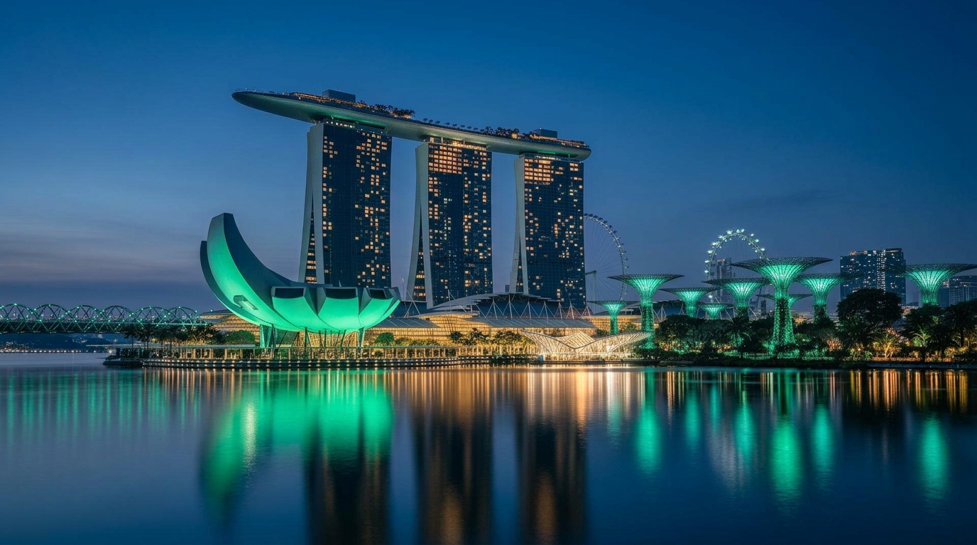 Singapore at dusk
